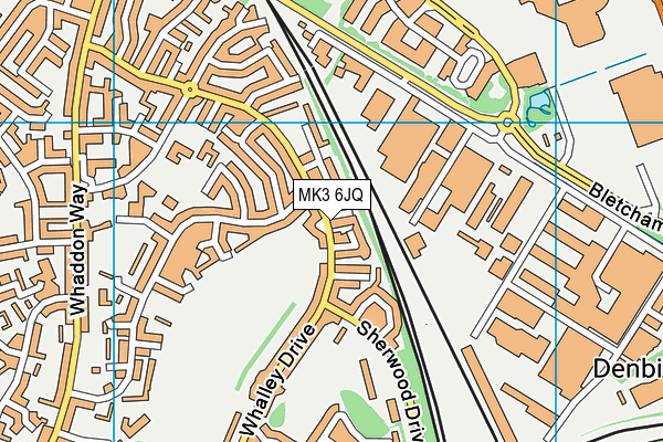 MK3 6JQ map - OS VectorMap District (Ordnance Survey)