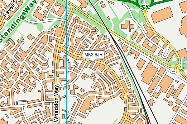 MK3 6JR map - OS VectorMap District (Ordnance Survey)