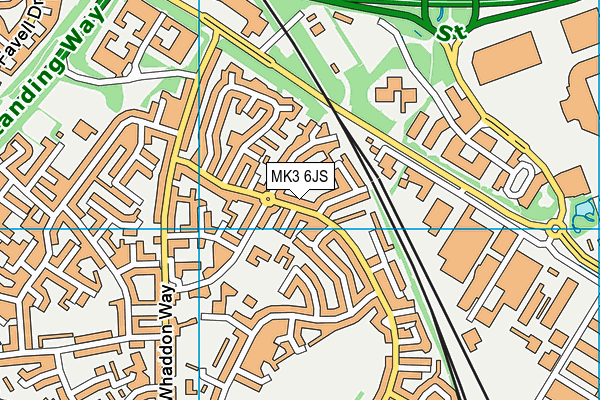 MK3 6JS map - OS VectorMap District (Ordnance Survey)