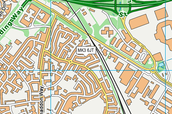 MK3 6JT map - OS VectorMap District (Ordnance Survey)