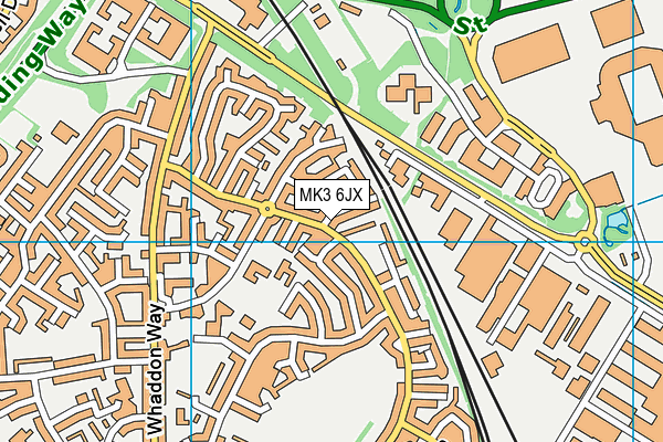 MK3 6JX map - OS VectorMap District (Ordnance Survey)