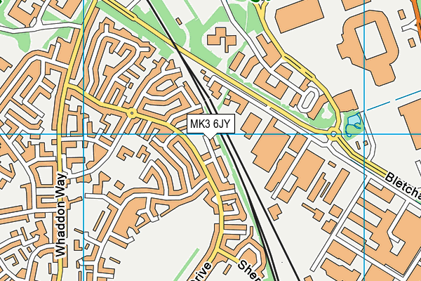 MK3 6JY map - OS VectorMap District (Ordnance Survey)