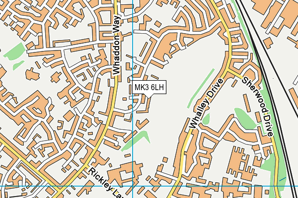 MK3 6LH map - OS VectorMap District (Ordnance Survey)