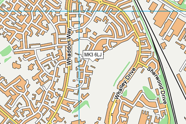 MK3 6LJ map - OS VectorMap District (Ordnance Survey)