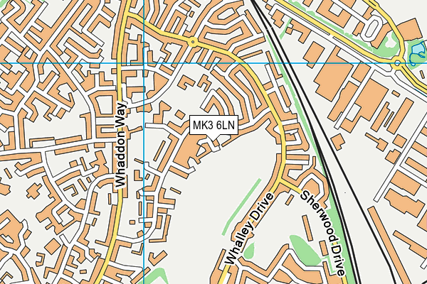 MK3 6LN map - OS VectorMap District (Ordnance Survey)