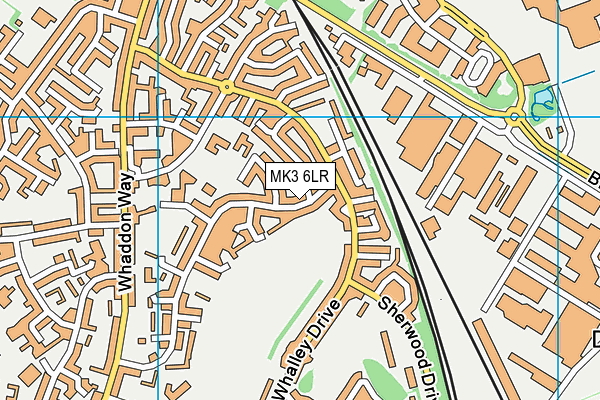 MK3 6LR map - OS VectorMap District (Ordnance Survey)