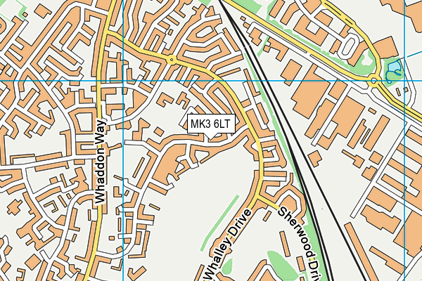 MK3 6LT map - OS VectorMap District (Ordnance Survey)