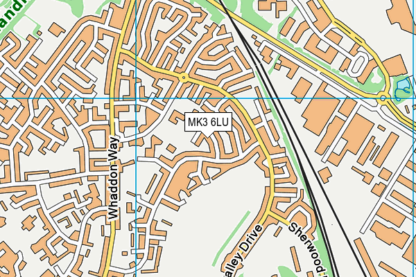 MK3 6LU map - OS VectorMap District (Ordnance Survey)