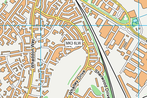 MK3 6LW map - OS VectorMap District (Ordnance Survey)