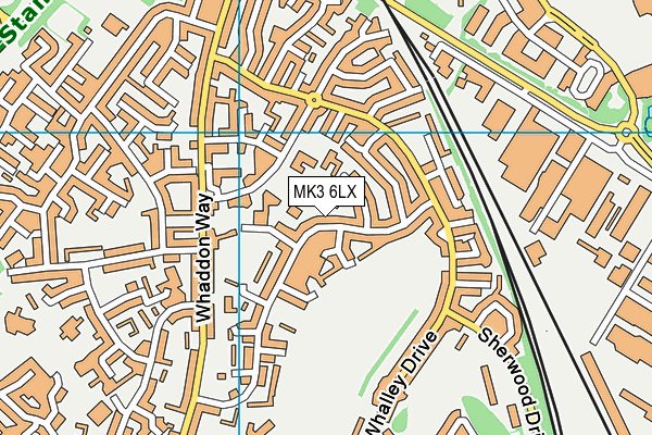 MK3 6LX map - OS VectorMap District (Ordnance Survey)