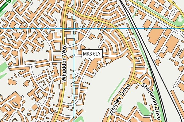 MK3 6LY map - OS VectorMap District (Ordnance Survey)
