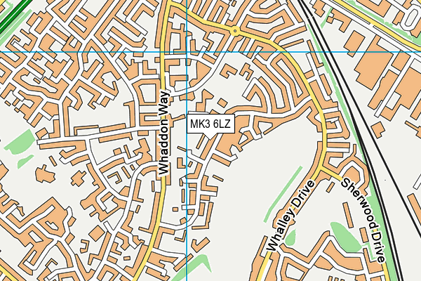 MK3 6LZ map - OS VectorMap District (Ordnance Survey)
