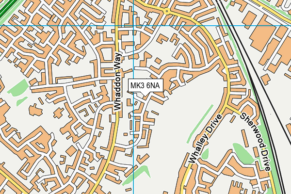 MK3 6NA map - OS VectorMap District (Ordnance Survey)