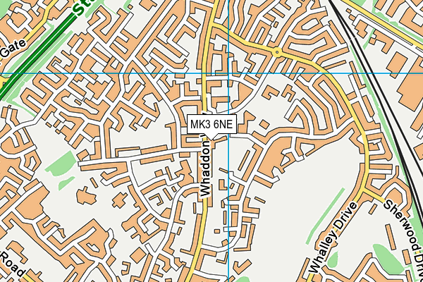 MK3 6NE map - OS VectorMap District (Ordnance Survey)
