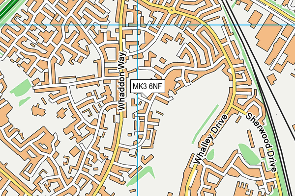 MK3 6NF map - OS VectorMap District (Ordnance Survey)