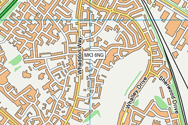 MK3 6NG map - OS VectorMap District (Ordnance Survey)