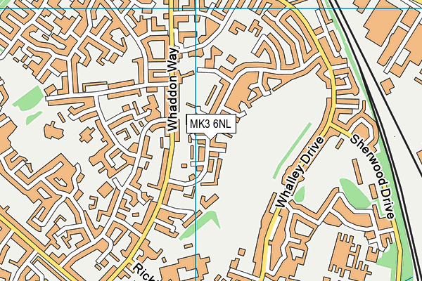 MK3 6NL map - OS VectorMap District (Ordnance Survey)