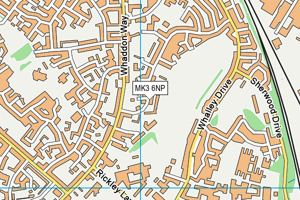 MK3 6NP map - OS VectorMap District (Ordnance Survey)