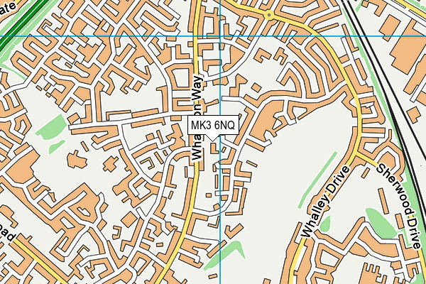 MK3 6NQ map - OS VectorMap District (Ordnance Survey)