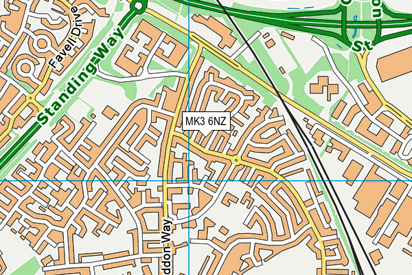 MK3 6NZ map - OS VectorMap District (Ordnance Survey)