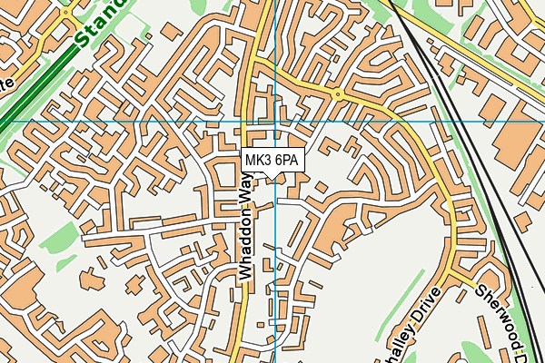 MK3 6PA map - OS VectorMap District (Ordnance Survey)