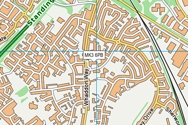 MK3 6PB map - OS VectorMap District (Ordnance Survey)