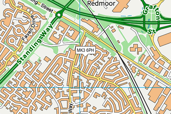 MK3 6PH map - OS VectorMap District (Ordnance Survey)