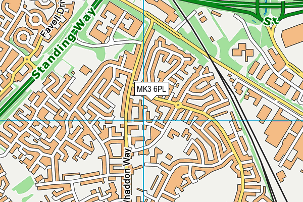 MK3 6PL map - OS VectorMap District (Ordnance Survey)
