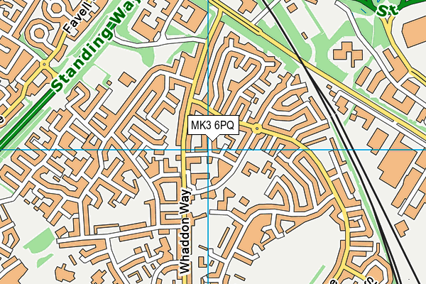 MK3 6PQ map - OS VectorMap District (Ordnance Survey)