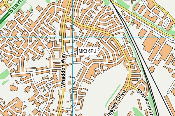 Denbigh North Sports Ground (Closed) map (MK3 6PU) - OS VectorMap District (Ordnance Survey)