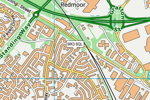 MK3 6QL map - OS VectorMap District (Ordnance Survey)