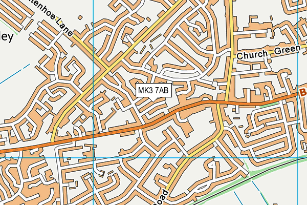 MK3 7AB map - OS VectorMap District (Ordnance Survey)
