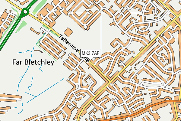 MK3 7AF map - OS VectorMap District (Ordnance Survey)