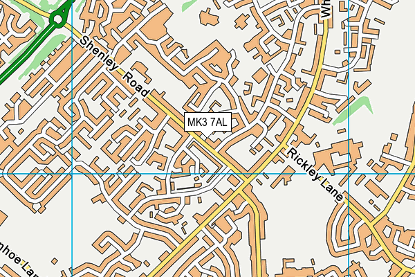 MK3 7AL map - OS VectorMap District (Ordnance Survey)