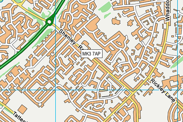 MK3 7AP map - OS VectorMap District (Ordnance Survey)