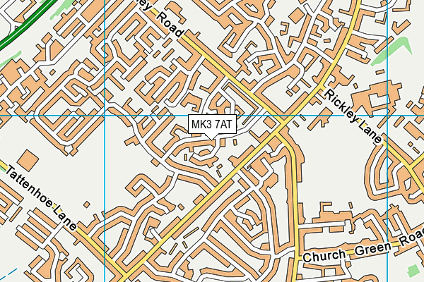MK3 7AT map - OS VectorMap District (Ordnance Survey)