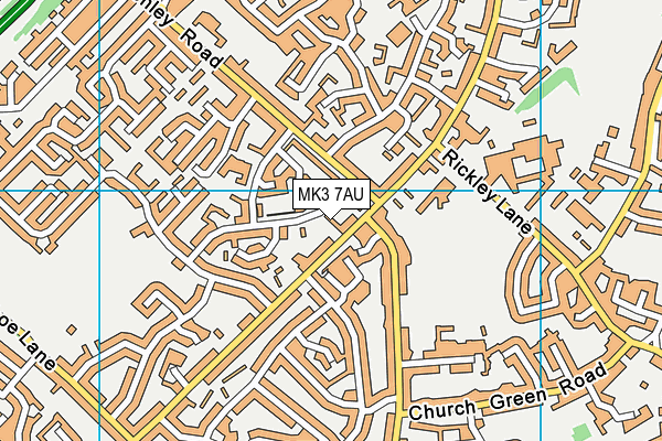 MK3 7AU map - OS VectorMap District (Ordnance Survey)