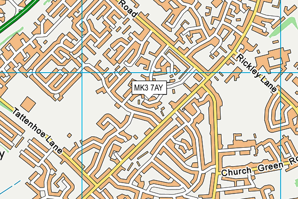 MK3 7AY map - OS VectorMap District (Ordnance Survey)