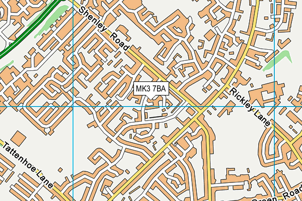 MK3 7BA map - OS VectorMap District (Ordnance Survey)