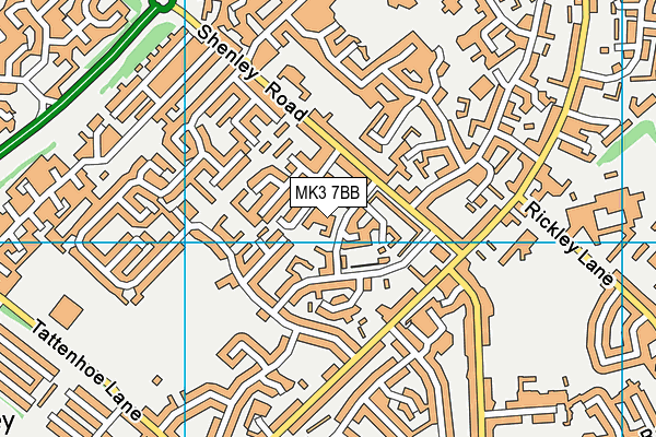 MK3 7BB map - OS VectorMap District (Ordnance Survey)