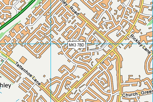 MK3 7BD map - OS VectorMap District (Ordnance Survey)