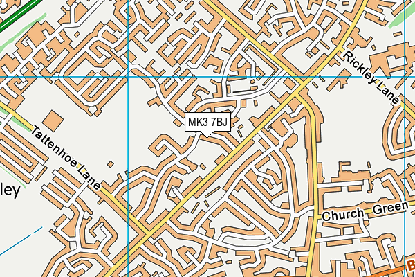 MK3 7BJ map - OS VectorMap District (Ordnance Survey)