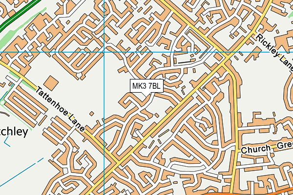 MK3 7BL map - OS VectorMap District (Ordnance Survey)