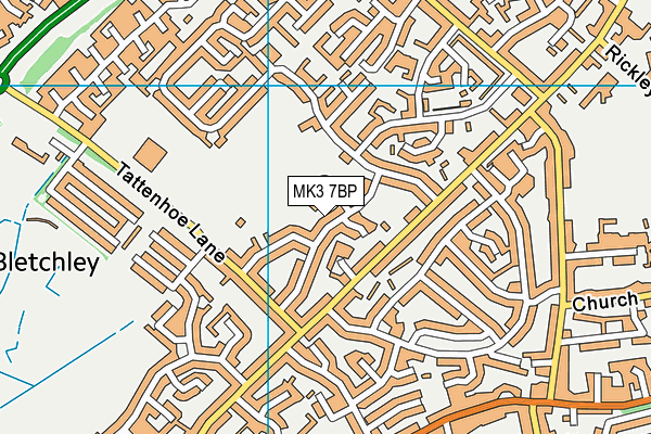 MK3 7BP map - OS VectorMap District (Ordnance Survey)