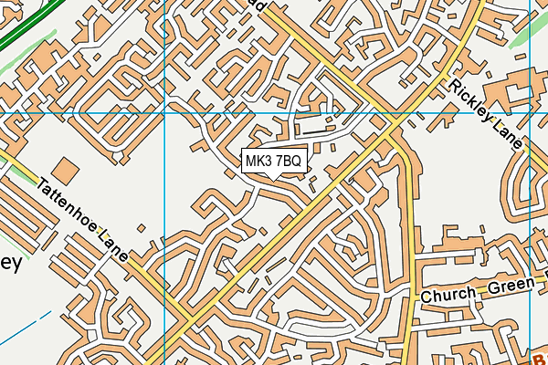 MK3 7BQ map - OS VectorMap District (Ordnance Survey)