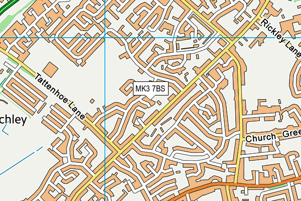 MK3 7BS map - OS VectorMap District (Ordnance Survey)