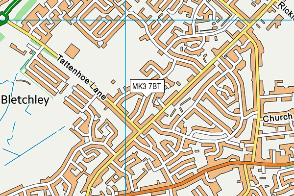 MK3 7BT map - OS VectorMap District (Ordnance Survey)