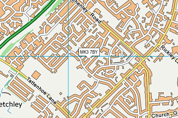 MK3 7BY map - OS VectorMap District (Ordnance Survey)