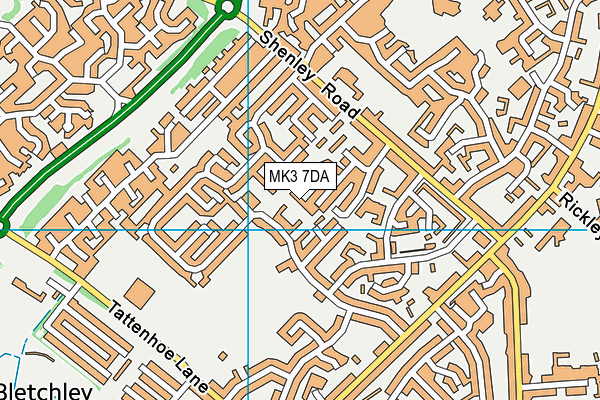 MK3 7DA map - OS VectorMap District (Ordnance Survey)