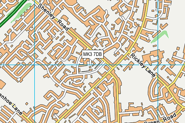 MK3 7DB map - OS VectorMap District (Ordnance Survey)
